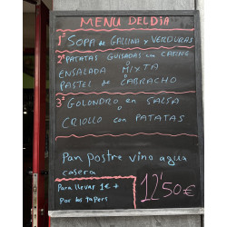 Menu del dia "La Entrelluxa"
