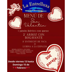 MENU San Valentin "La Entrelluxa""