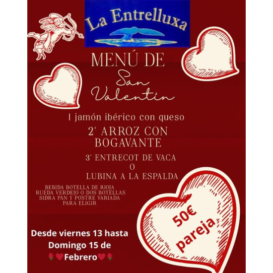 MENU San Valentin "La Entrelluxa""