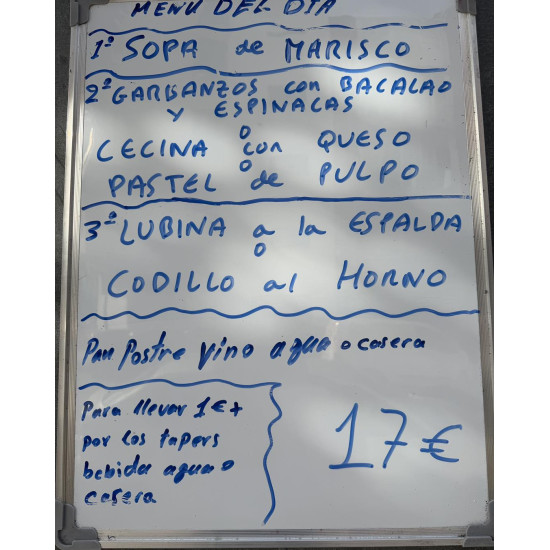 Menu Sabado "La Entrelluxa"