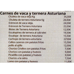 Carta Carnes "La Entrelluxa"